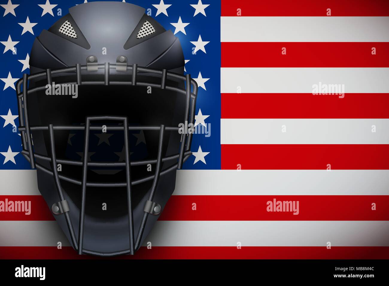 Casque Masque de Baseball Illustration de Vecteur