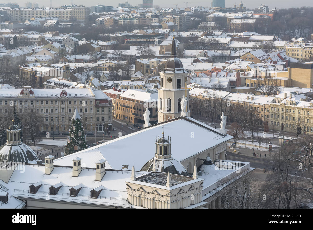 La vieille ville de Vilnius cityscape Banque D'Images