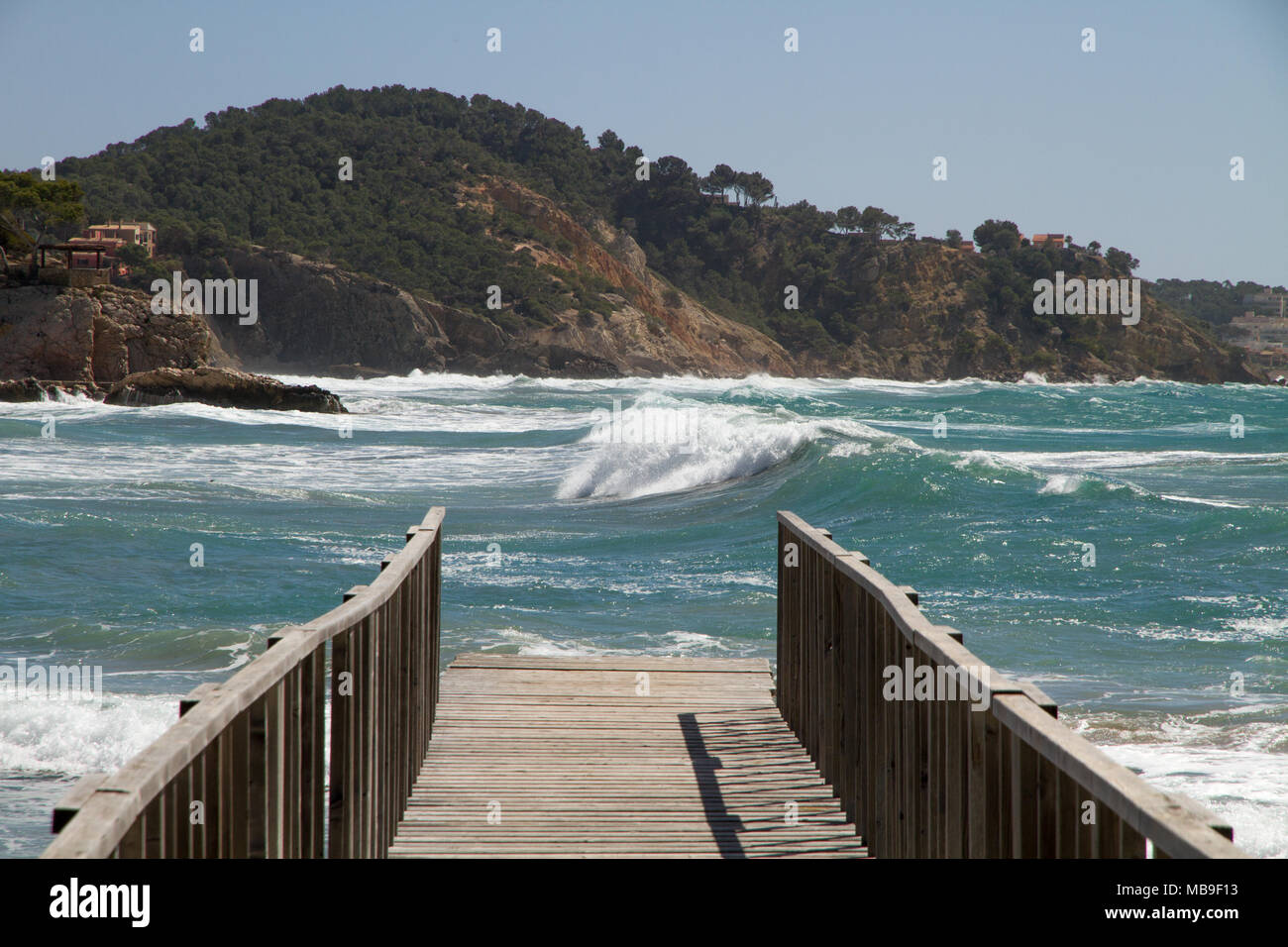 Les touristes allemands en relaxant bar cafétéria restaurant à Paguera, Majorque, Espagne Banque D'Images