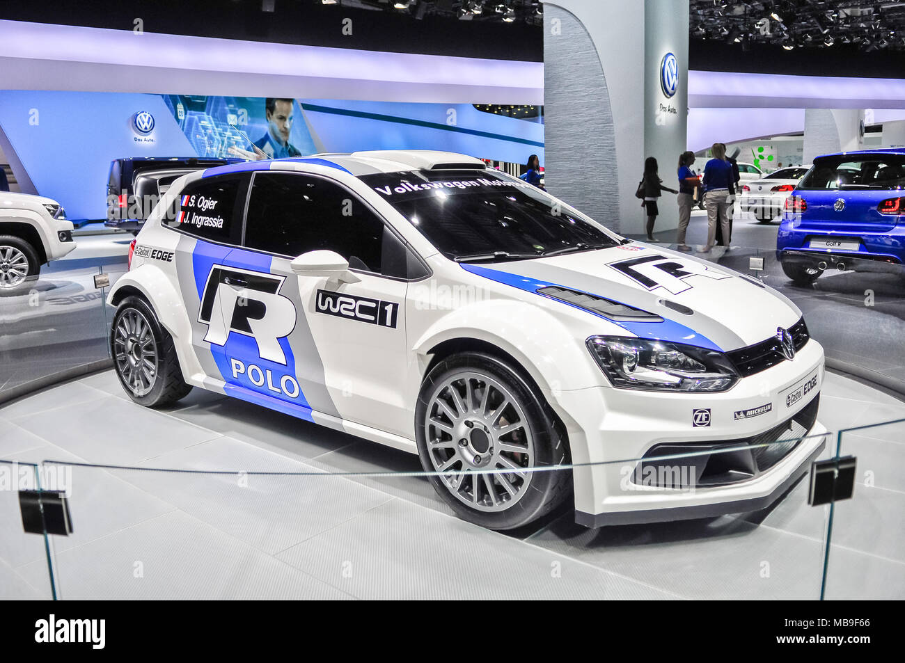 La Russie, Moscou, Expocentre, 29 août - 9 septembre 2012 : Volkswagen Polo WRC au 4e Salon Automobile International de Moscou 2012 (SIAM) Banque D'Images