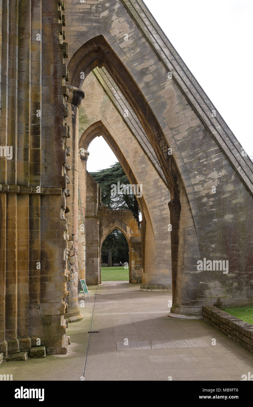 Des arcs-boutants, Pershore Pershore, abbaye, Worcestershire, Angleterre, RU Banque D'Images