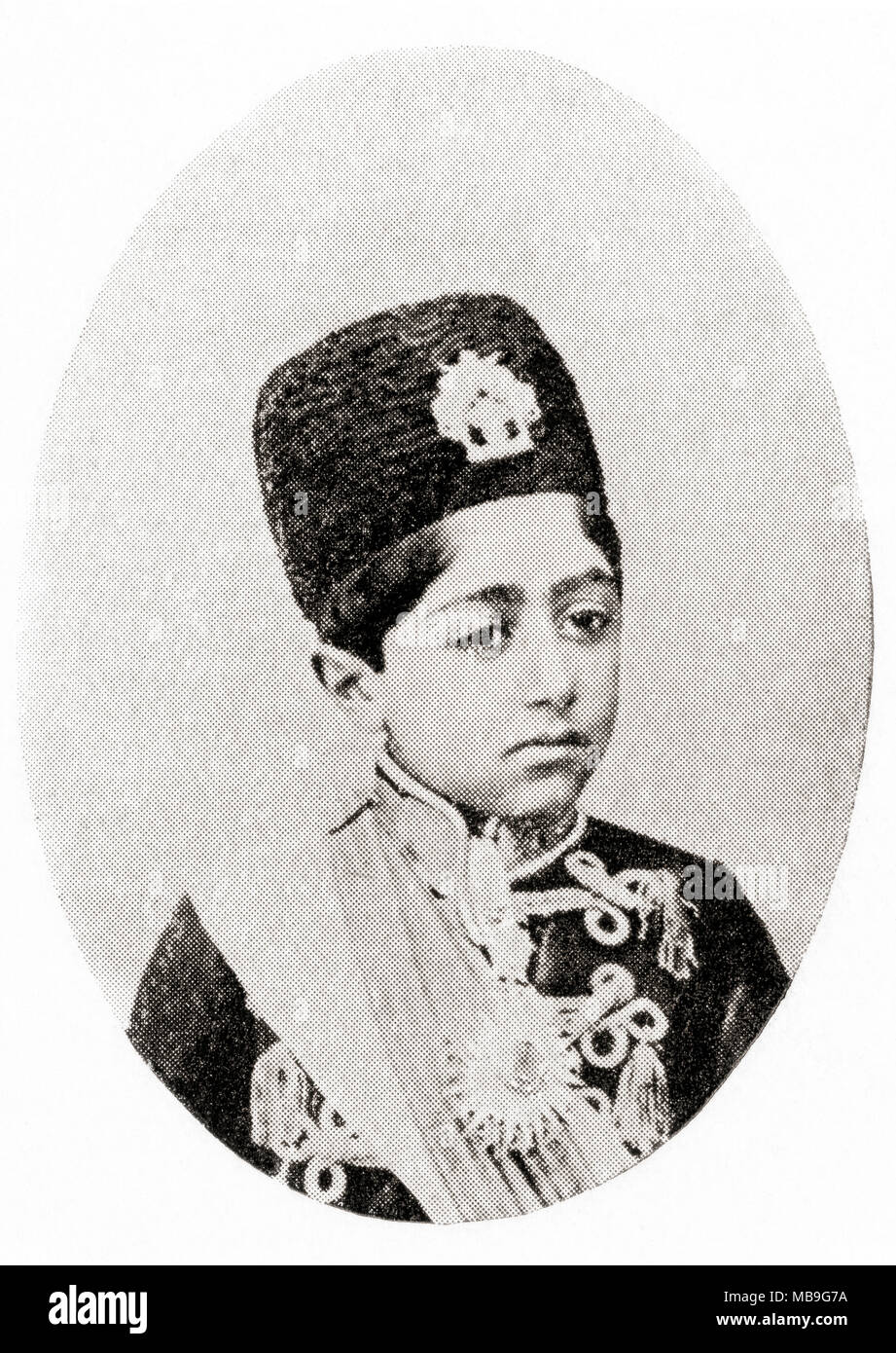 Ahmad Shāh Qājār, 1898 - 1930. Shah de Perse (Iran). L'histoire de Hutchinson de l'ONU, publié 1915 Banque D'Images