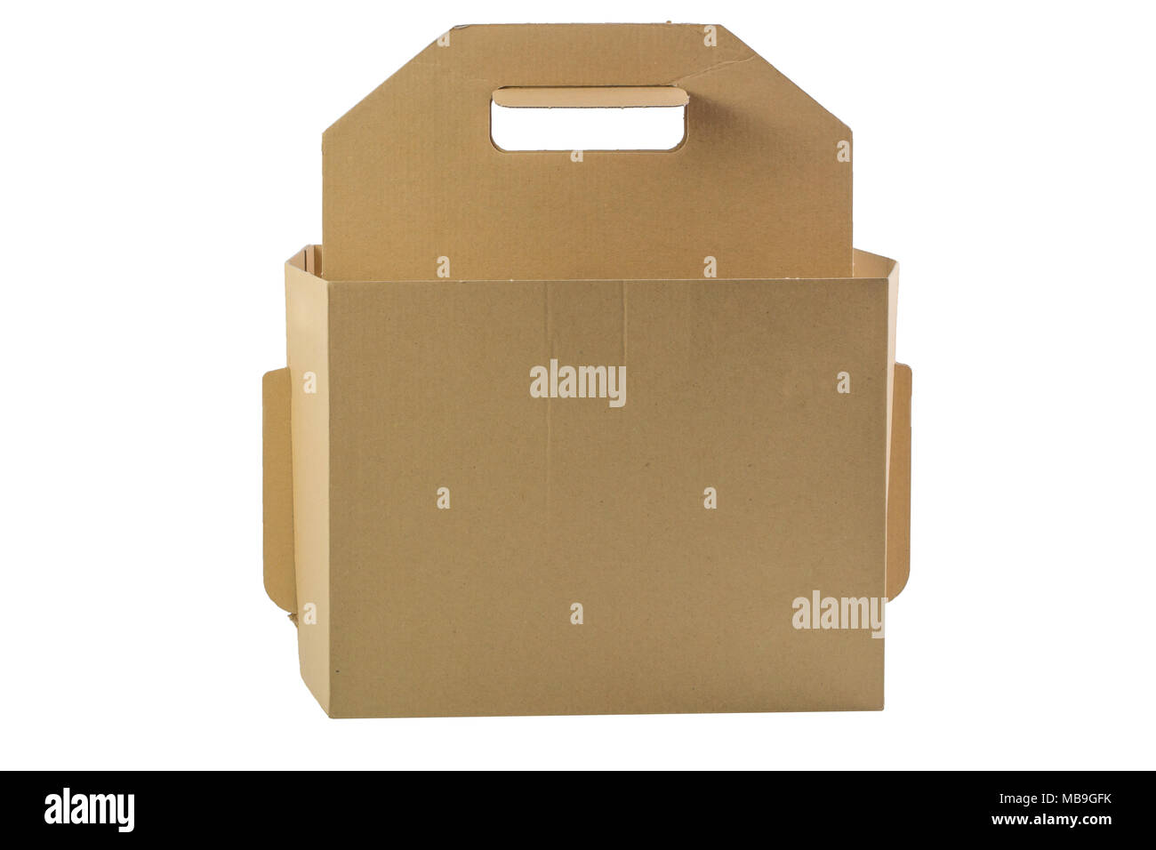 Boîte en carton ou un document fort isolé sur fond blanc avec chemin de détourage. Banque D'Images Boîte en carton ou un document fort isolé sur fond blanc avec chemin de détourage. Banque D'Images