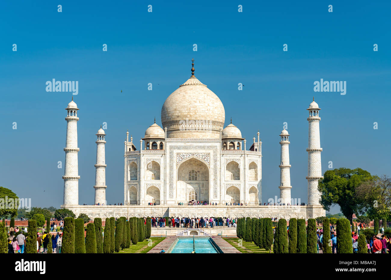Le Taj Mahal, le monument le plus célèbre de l'Inde. Agra - Uttar Pradesh Banque D'Images