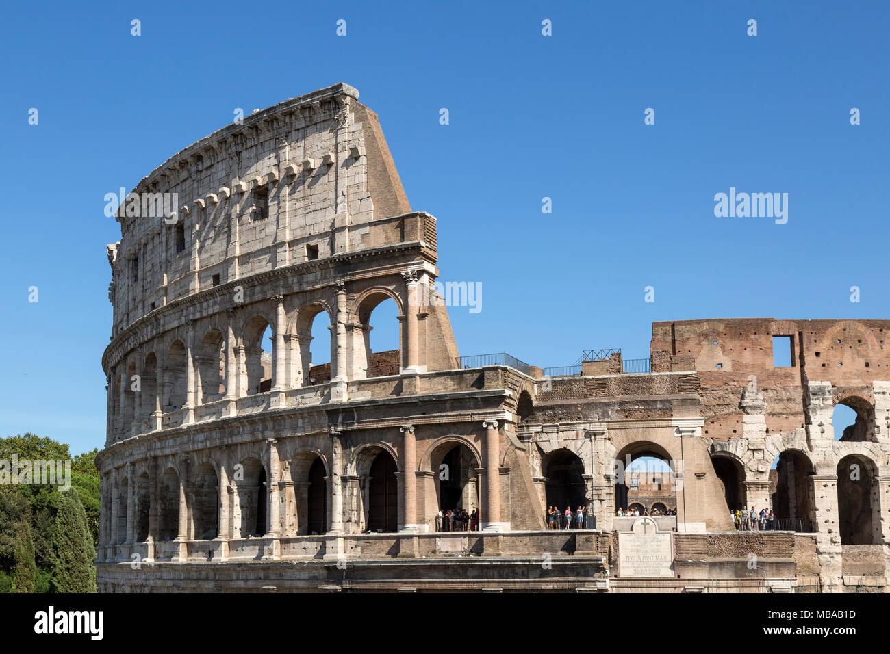 Le colisée ou Coliseum, également connu sous le nom de l'amphithéâtre Flavien ou Colisée, est un amphithéâtre ovale, le plus grand du monde, dans le centre de la Banque D'Images