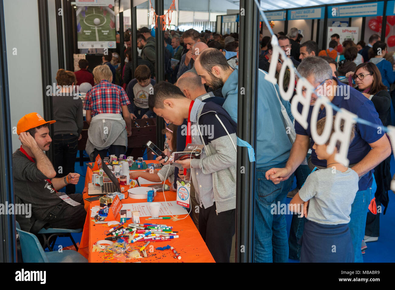 Rome. Maker Faire édition européenne, de l'Université 'La Sapienza'. L'Italie. Banque D'Images