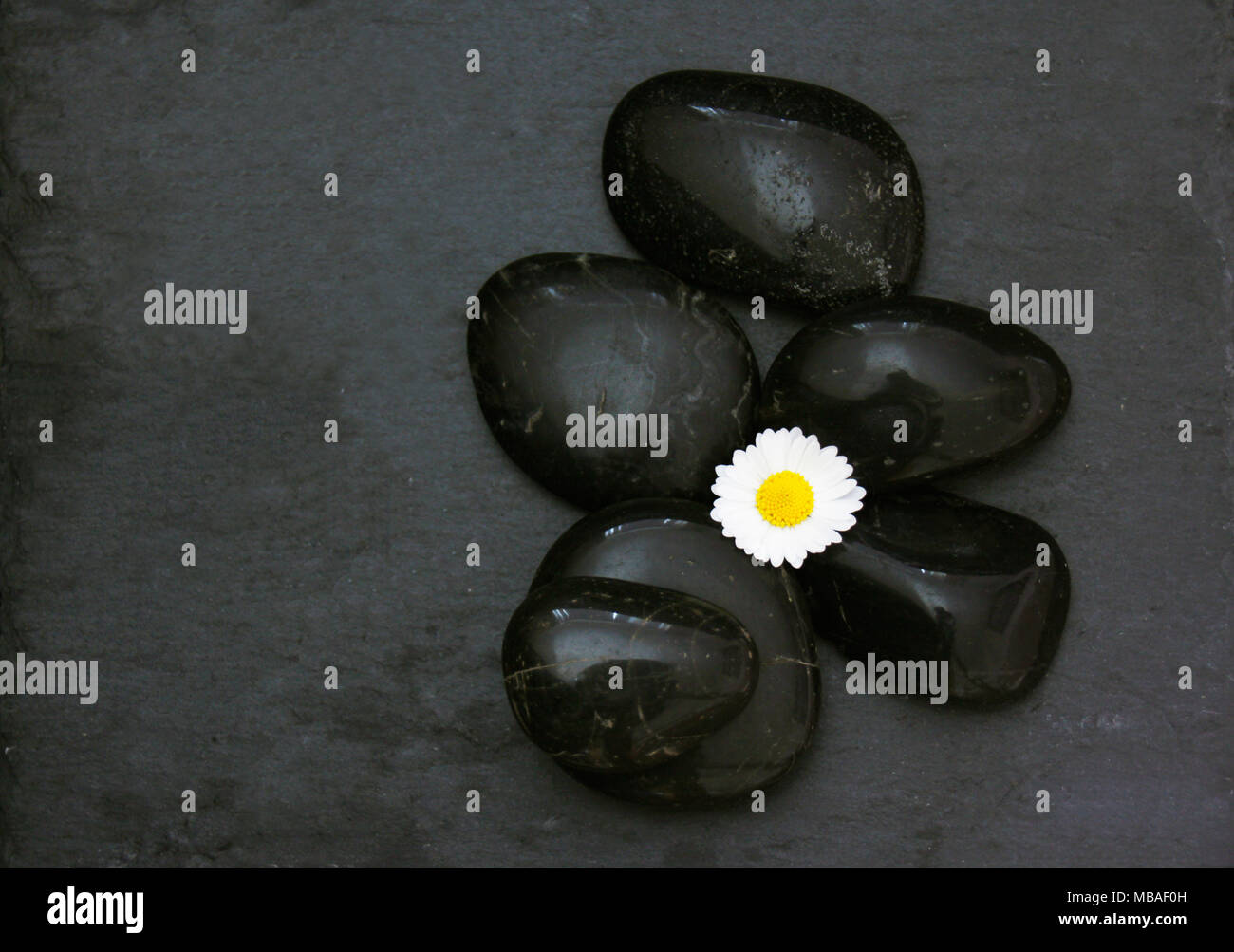 Une photo de l'énergie et de bien-être, santé pierres spa et massage Banque D'Images