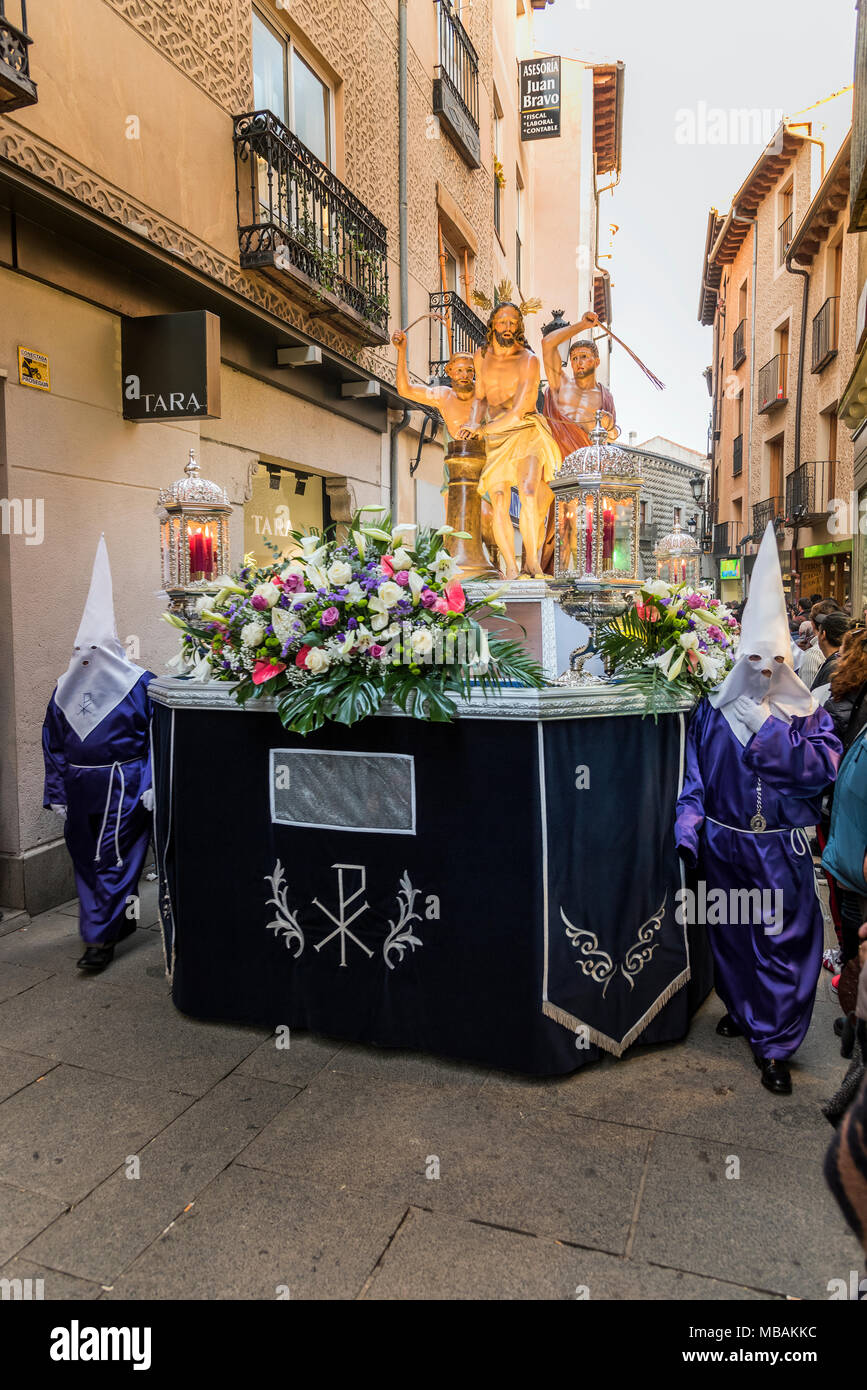 Procession de la Semaine Sainte à Ségovie, Castille et Leon, Espagne Banque D'Images