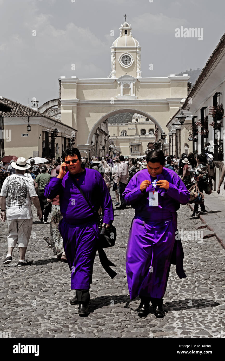 Arc de Santa Catalina, Antigua, Guatemala, Amérique Centrale Banque D'Images