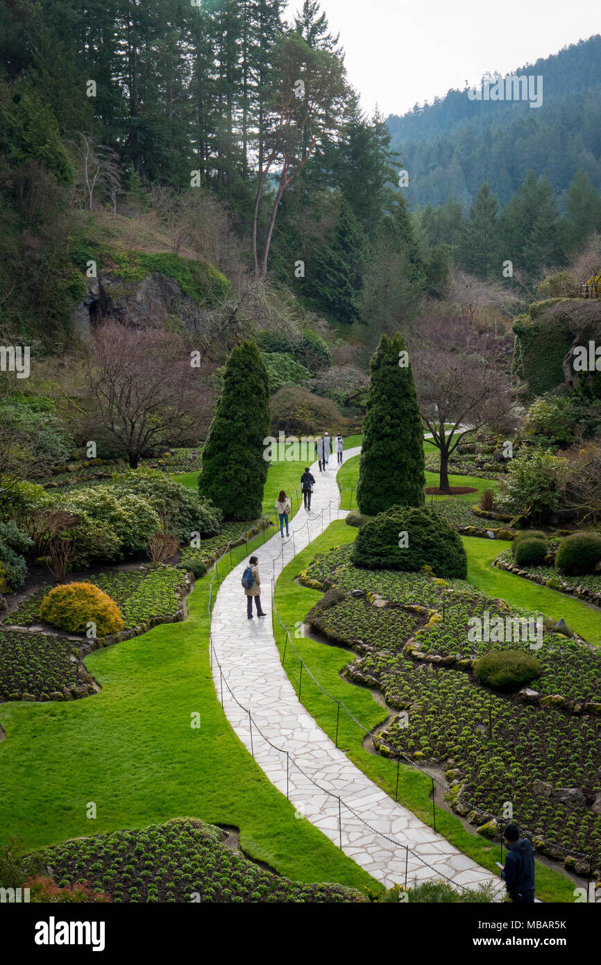 Les Butchart Gardens, Victoria, Colombie-Britannique, Canada Banque D'Images