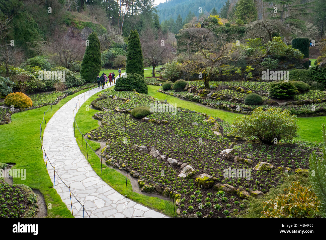 Les Butchart Gardens, Victoria, Colombie-Britannique, Canada Banque D'Images