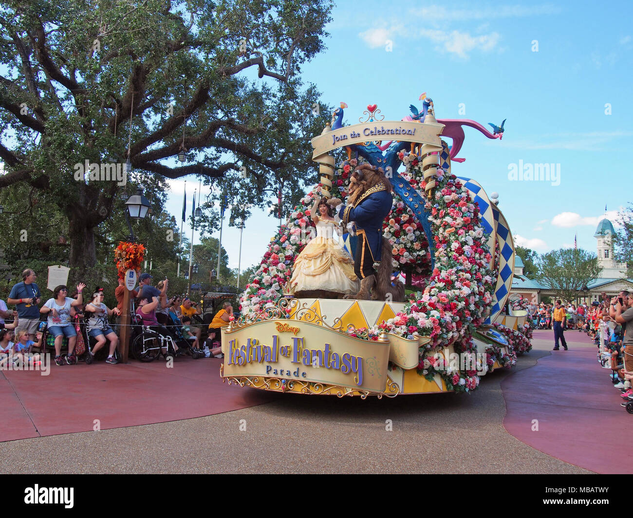 Festival de Fantasy Parade au Magic Kingdom de Walt Disney World, Orlando, Floride 2017 © Katharine Andriotis Banque D'Images