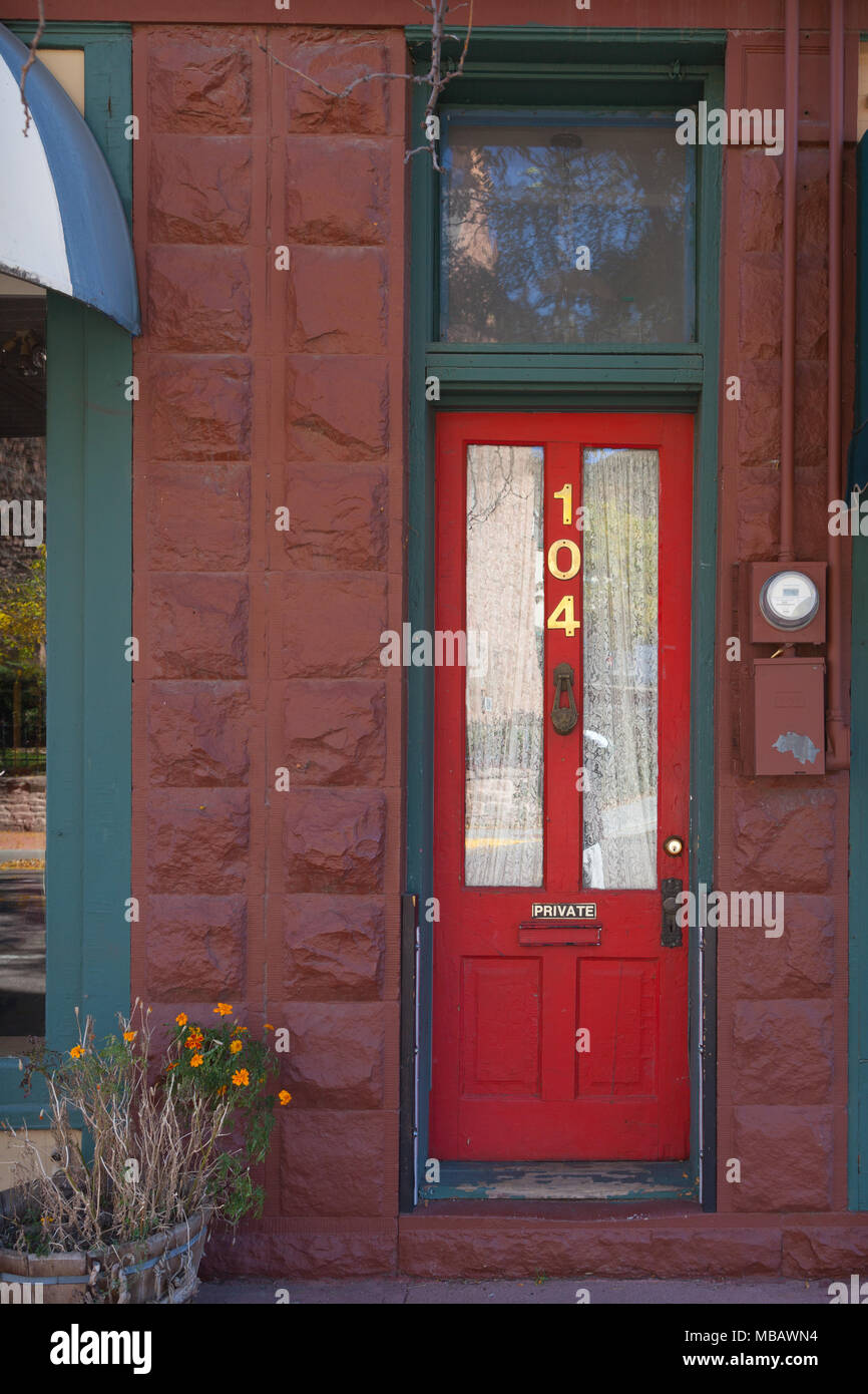 L'architecture de la vieille ville dans le centre-ville de Manitou Springs Co. Banque D'Images