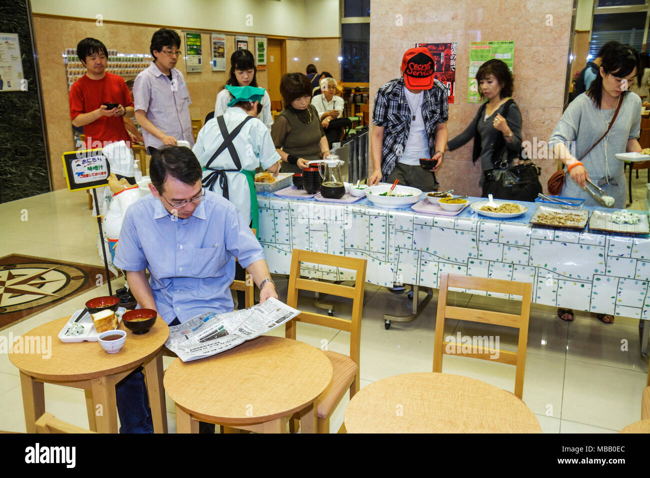 Tokyo Japon,Asie,Orient,Ikebukuro,Toyoko Inn Ikebukuro Kita guchi No.2,hôtel hôtels hôtels hôtels motels Inn,hébergement,buffet petit déjeuner table,dini Banque D'Images