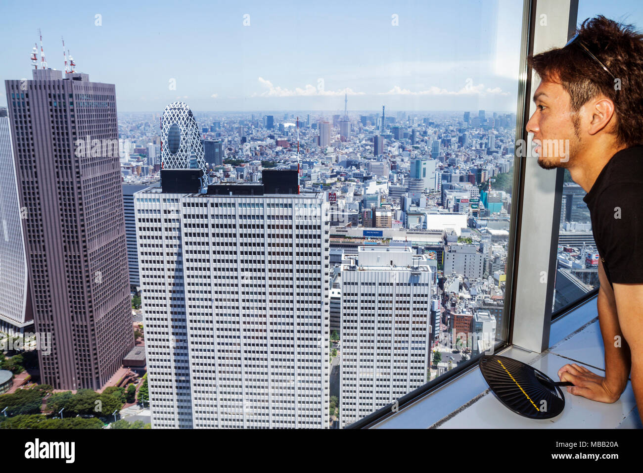 Tokyo Japon,Asie,Orient,Shinjuku,Tokyo Metropolitan Government Office No.1 Bâtiment principal,observatoire,45e étage,vue aérienne,fenêtre,ville Skyline citysc Banque D'Images