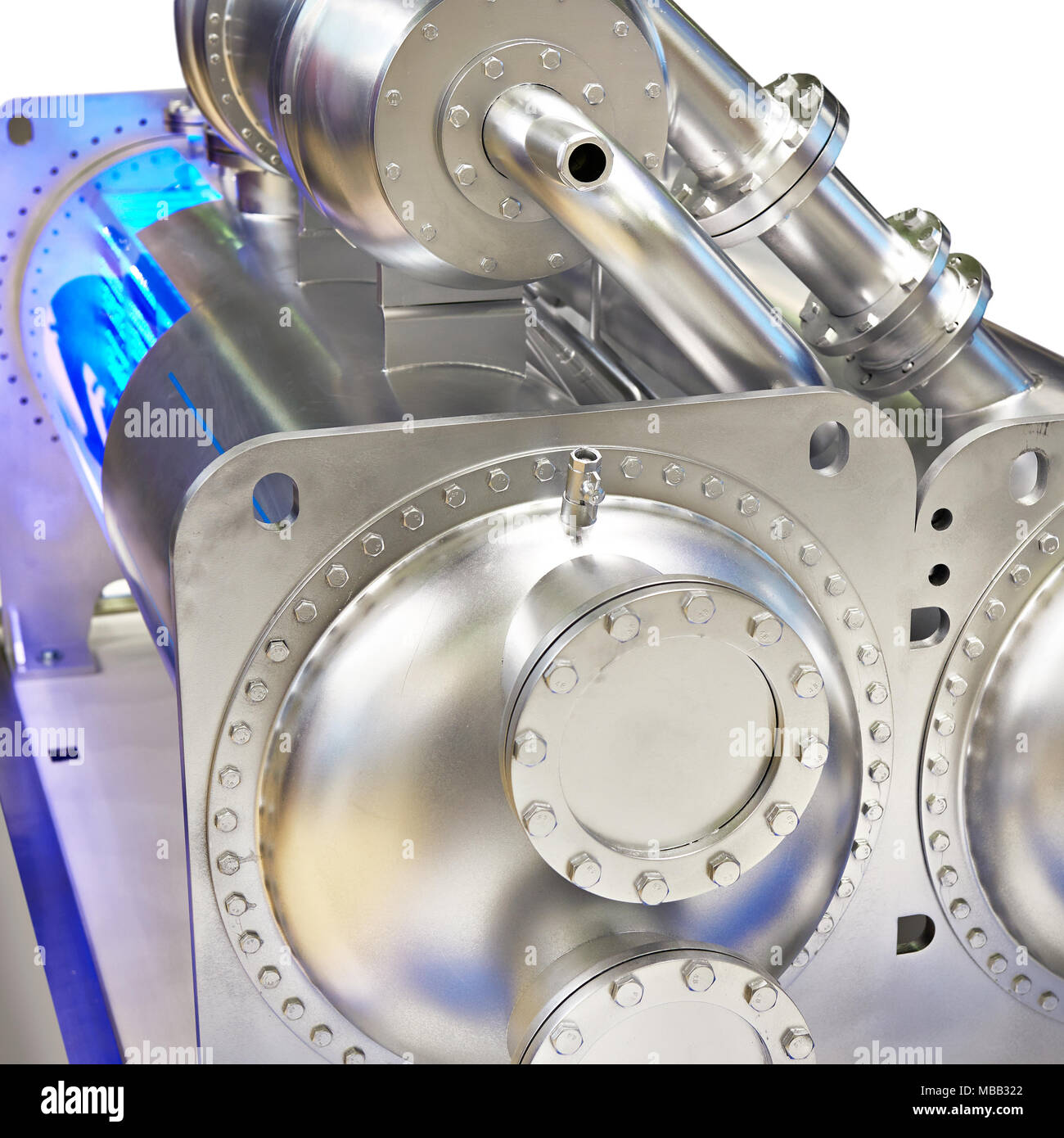 L'équipement industriel de métal pour la chaleur et l'approvisionnement en eau libre Banque D'Images