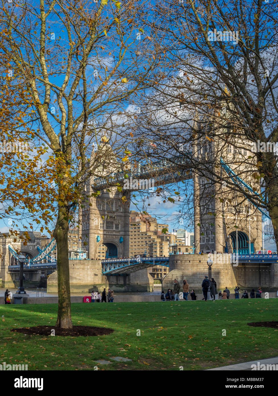 Monument emblématique de la ville de Londres, Tower Bridge, London SE1, UK Banque D'Images