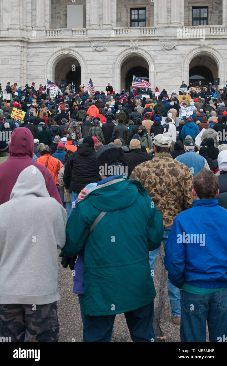 Saint Paul, Minnesota. Limites des armes à feu de protestation. Banque D'Images