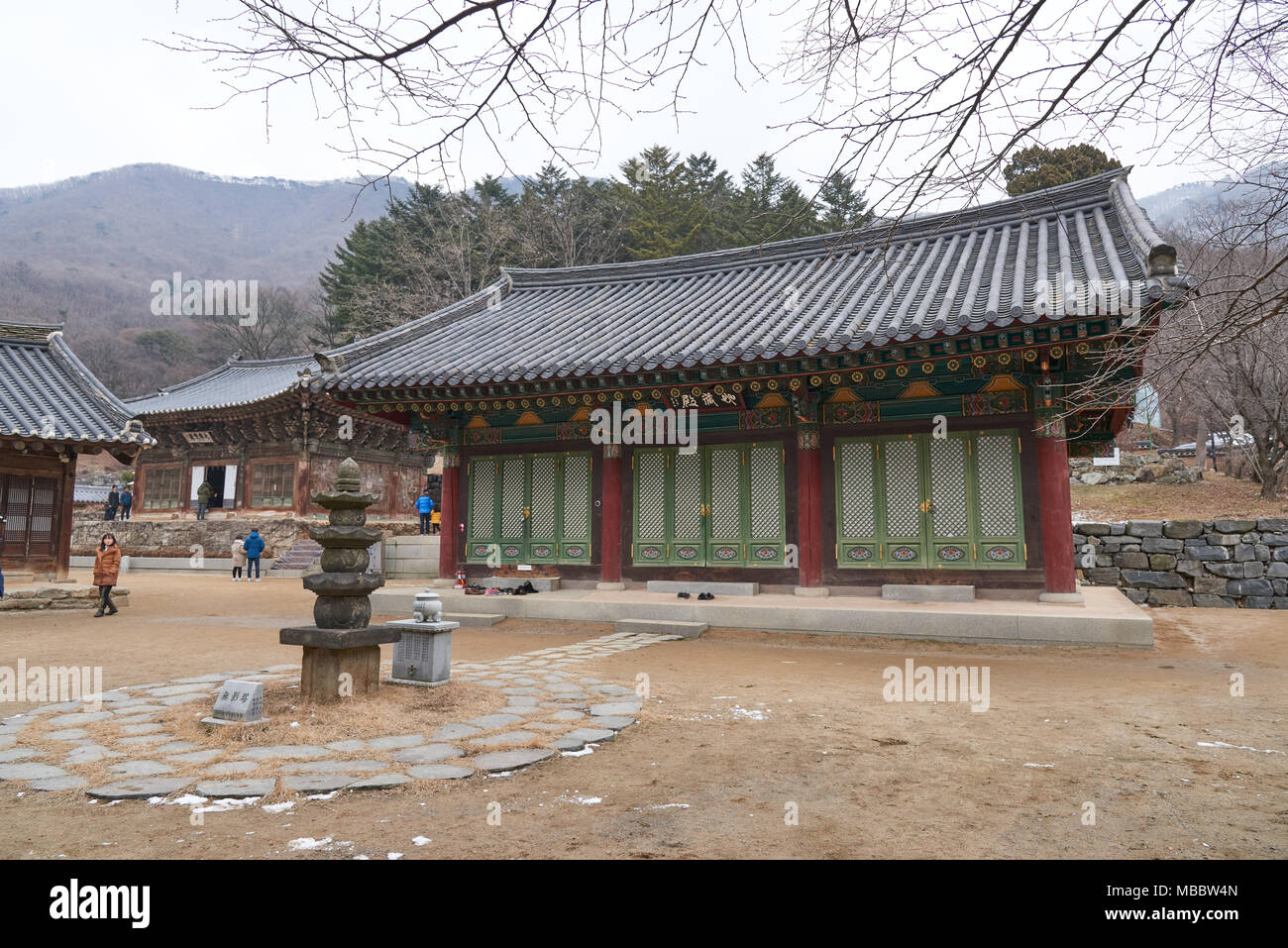 Paju, Corée - 1 janvier 2016 : Jijangjeon Bogwangsa au temple. Bogwangsa temple a été construit par le grand moine Doseonguksa pendant le royaume de Silla sous Banque D'Images