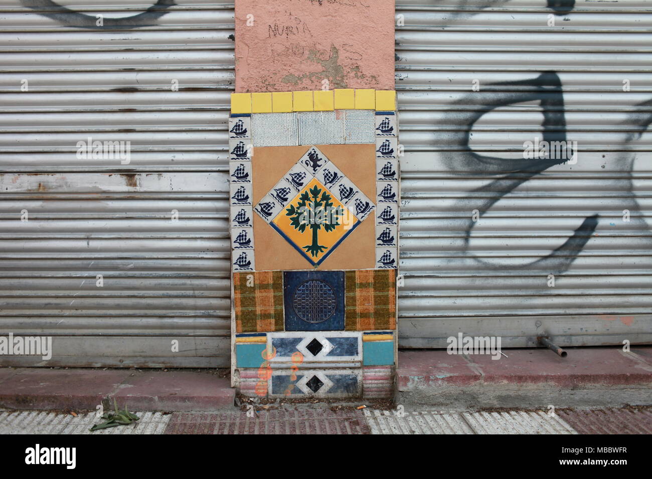 L'Espagnol modèle mosaïque Street Art Banque D'Images