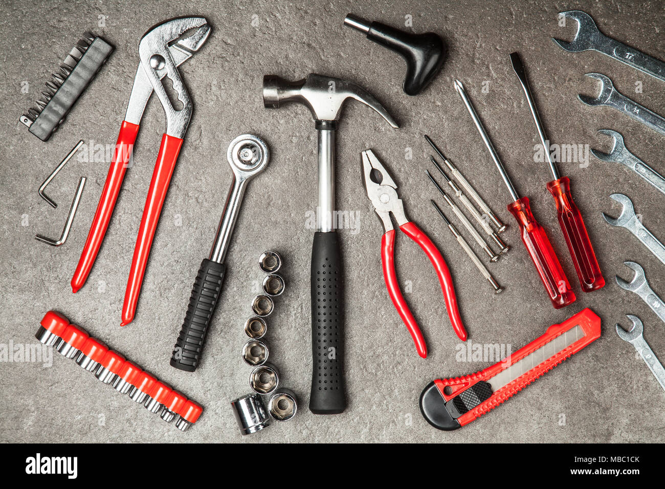 Outils de bricolage set Banque D'Images