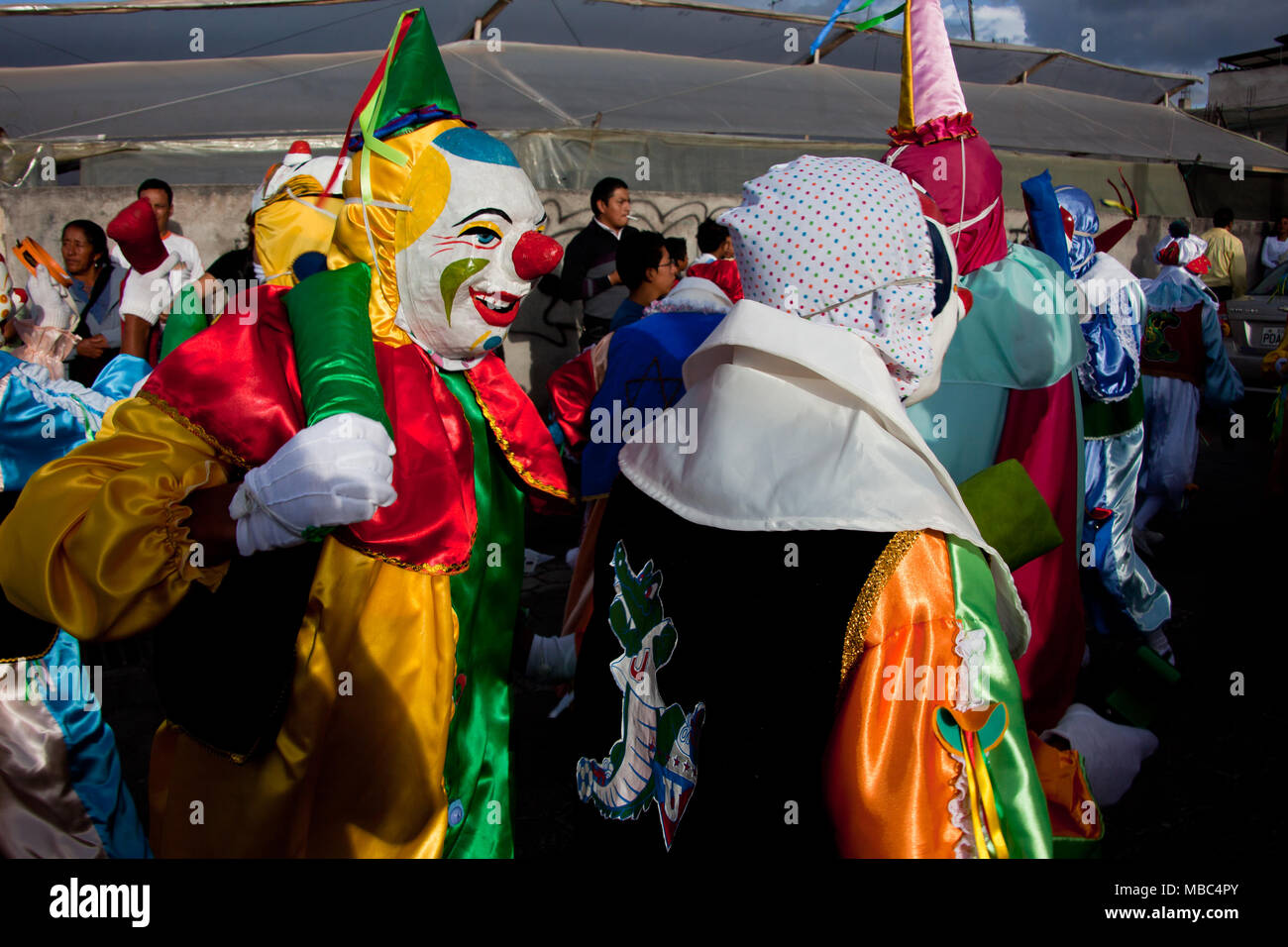 Nayon, Équateur, le 24 juillet 2015 : fêtes populaires dans la ville de Nayon, processions et défilés ont lieu dans les rues de la ville. Banque D'Images