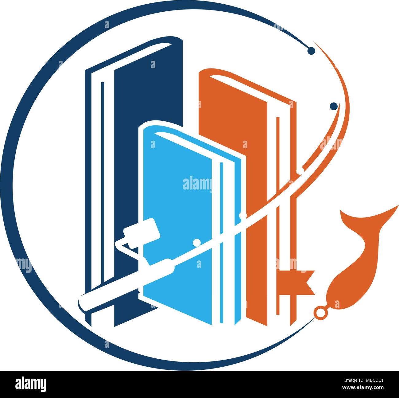 Leçon de pêche aidant Illustration de Vecteur