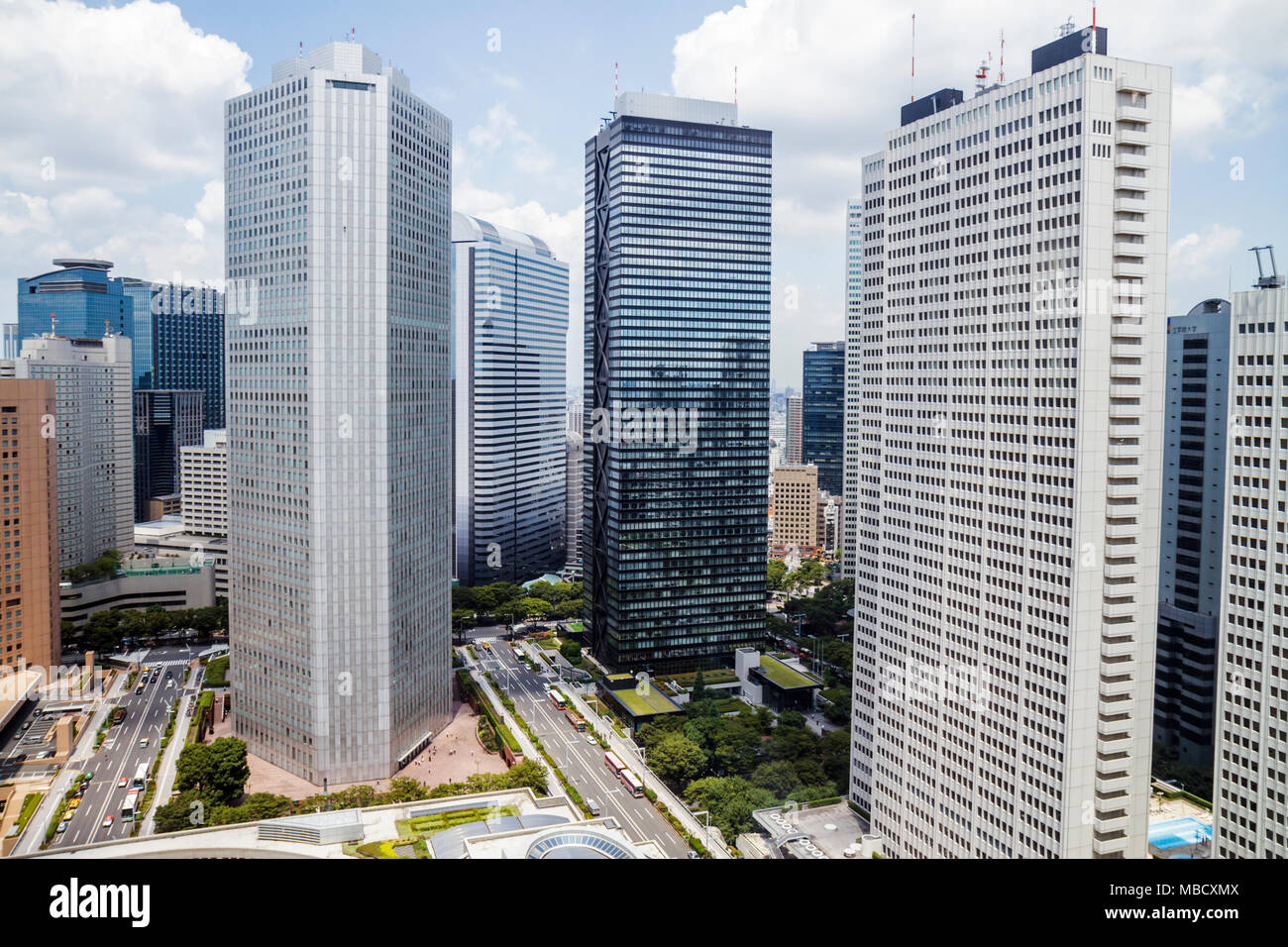 Tokyo Japon,Shinjuku,gratte-ciel,horizon de la ville,immeuble Mitsui,immeuble Sumitomo,Keio Plaza Hotel North Tower,Japonais,Oriental,Japan110712108 Banque D'Images