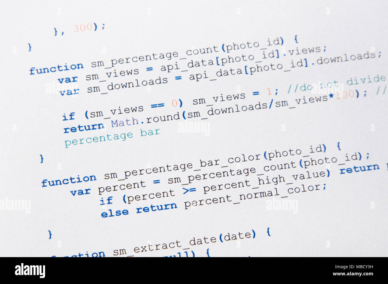 Développeur Web code de programmation. La programmation, webdesign HTML code imprimé. Ordinateur www script. Banque D'Images