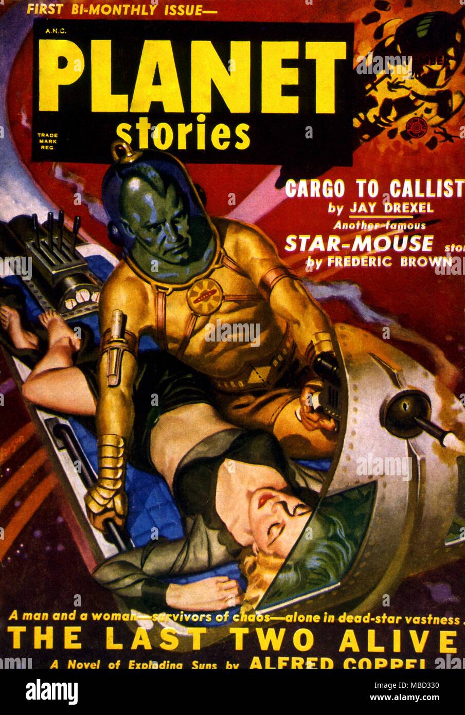 La science-fiction et d'horreur des magazines. "Planet Stories'. Banque D'Images