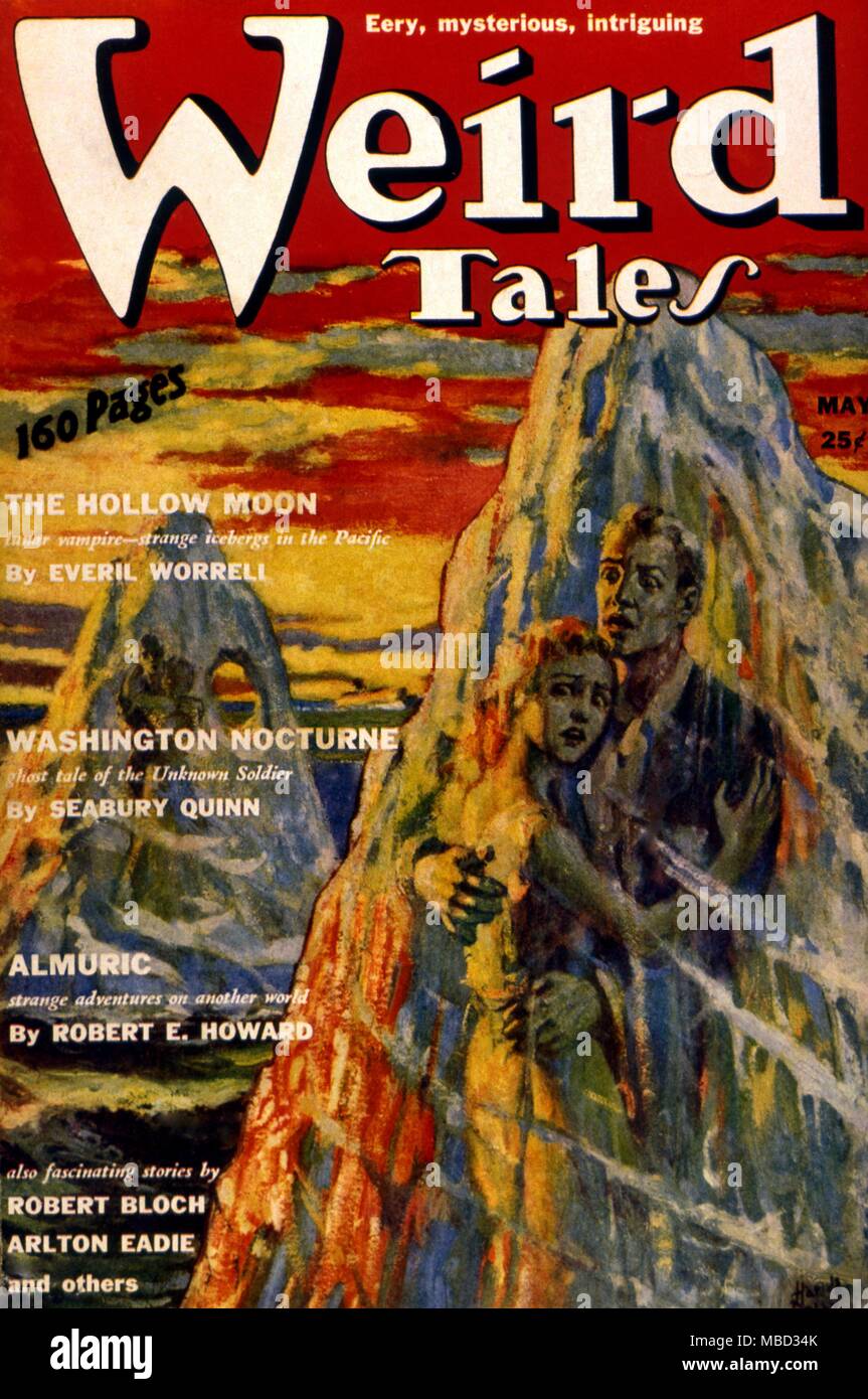 La science-fiction et d'horreur des magazines. Couvrir de Weird Tales, mai 1939. Artwork par Harold S. Délai Banque D'Images