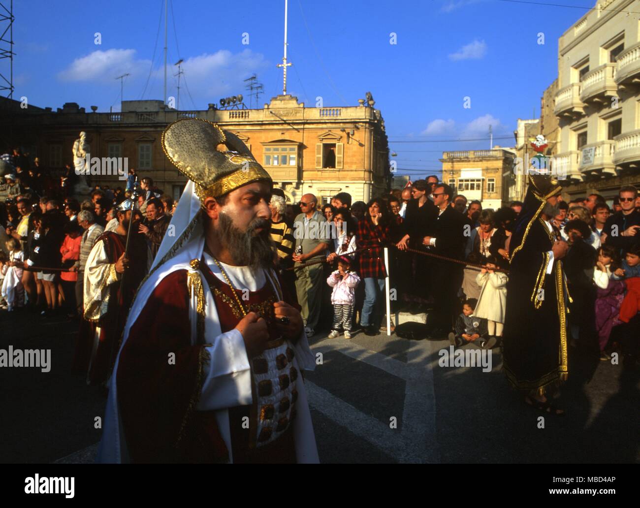 Festivals - Pâques - le Vendredi saint en procession sur Mosta Malte. Le grand prêtre juif. - ©Charles Walker / Banque D'Images
