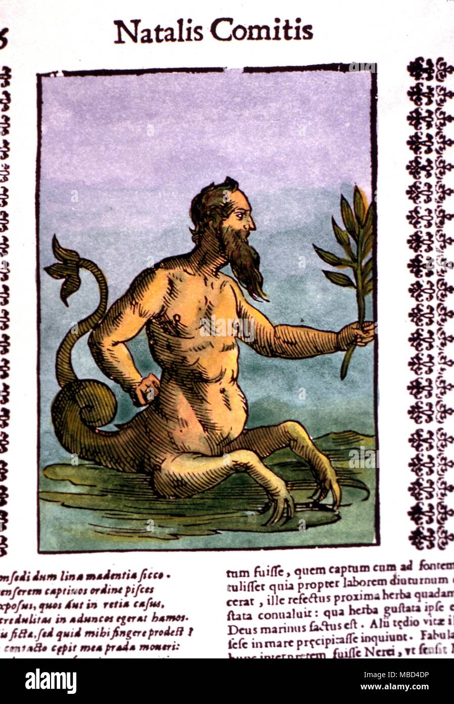 La mythologie grecque - Glaucos. Le serpent queue de cheval Glaucos. De Comitis' 'ythologiae' c.1640. Banque D'Images
