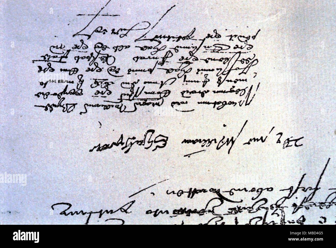 La graphologie - Shakespeare's script - Shakespeare, sera écrit dans sa propre main, et signé William Shakespeare - daté de janvier 1616 - © /CW Banque D'Images
