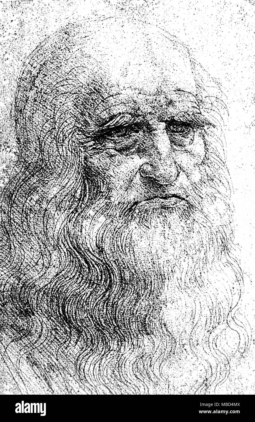Leonardo da Vinci - Portrait de génie de la Renaissance, après une impression dans l'Art Journal, c.1895. ©2006 Charles Walker / Banque D'Images