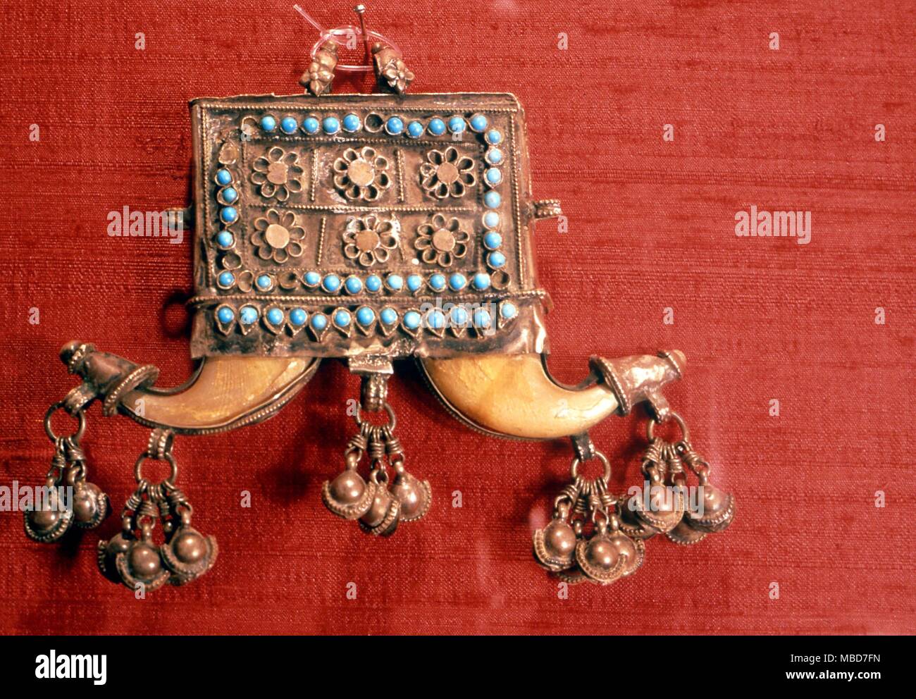 Amulette contenant de la Golfe - probablement du 19e siècle. Collection privée. Banque D'Images