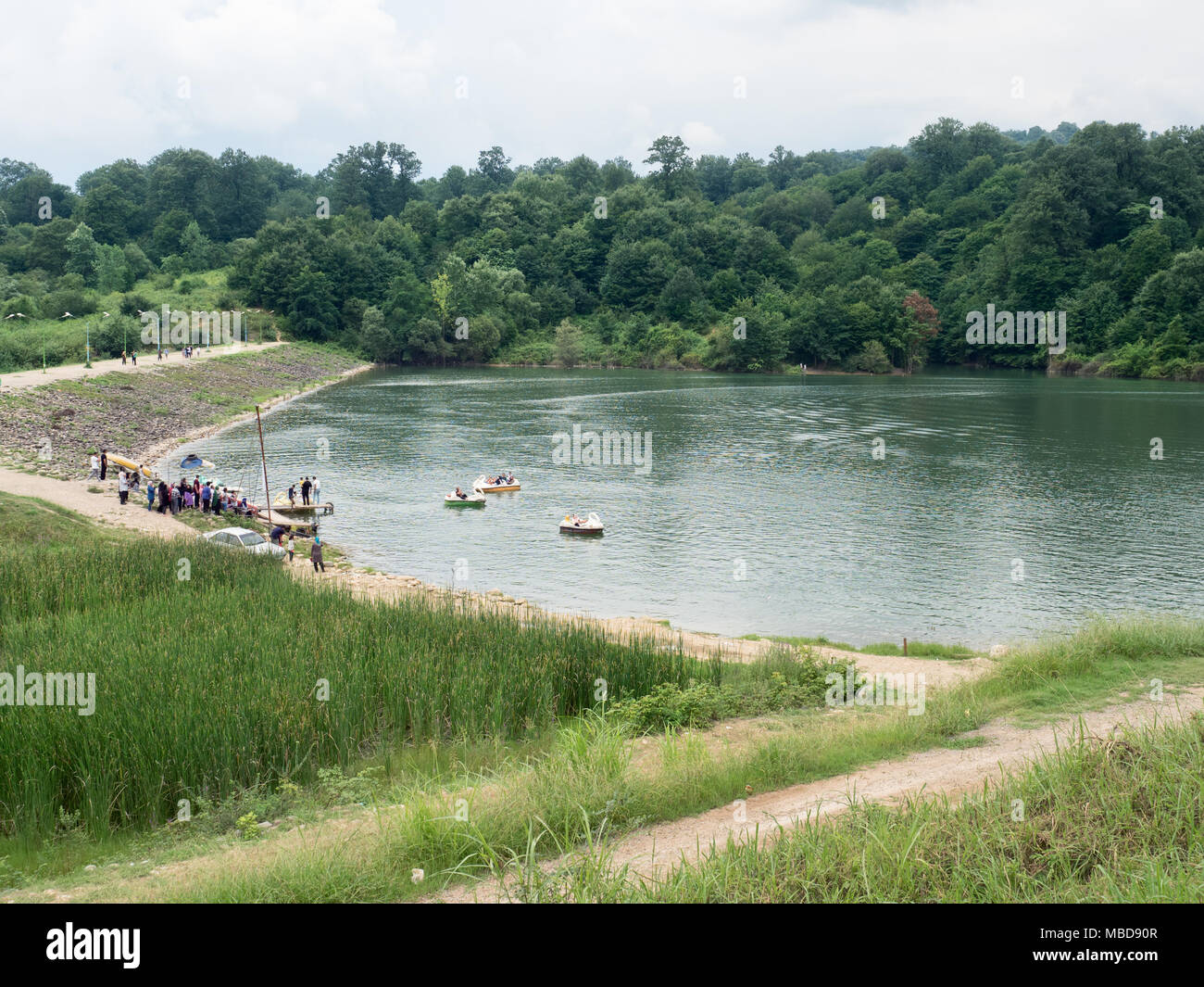 Réservoir à Nur Forest Park, province de Mazandaran, Iran Banque D'Images