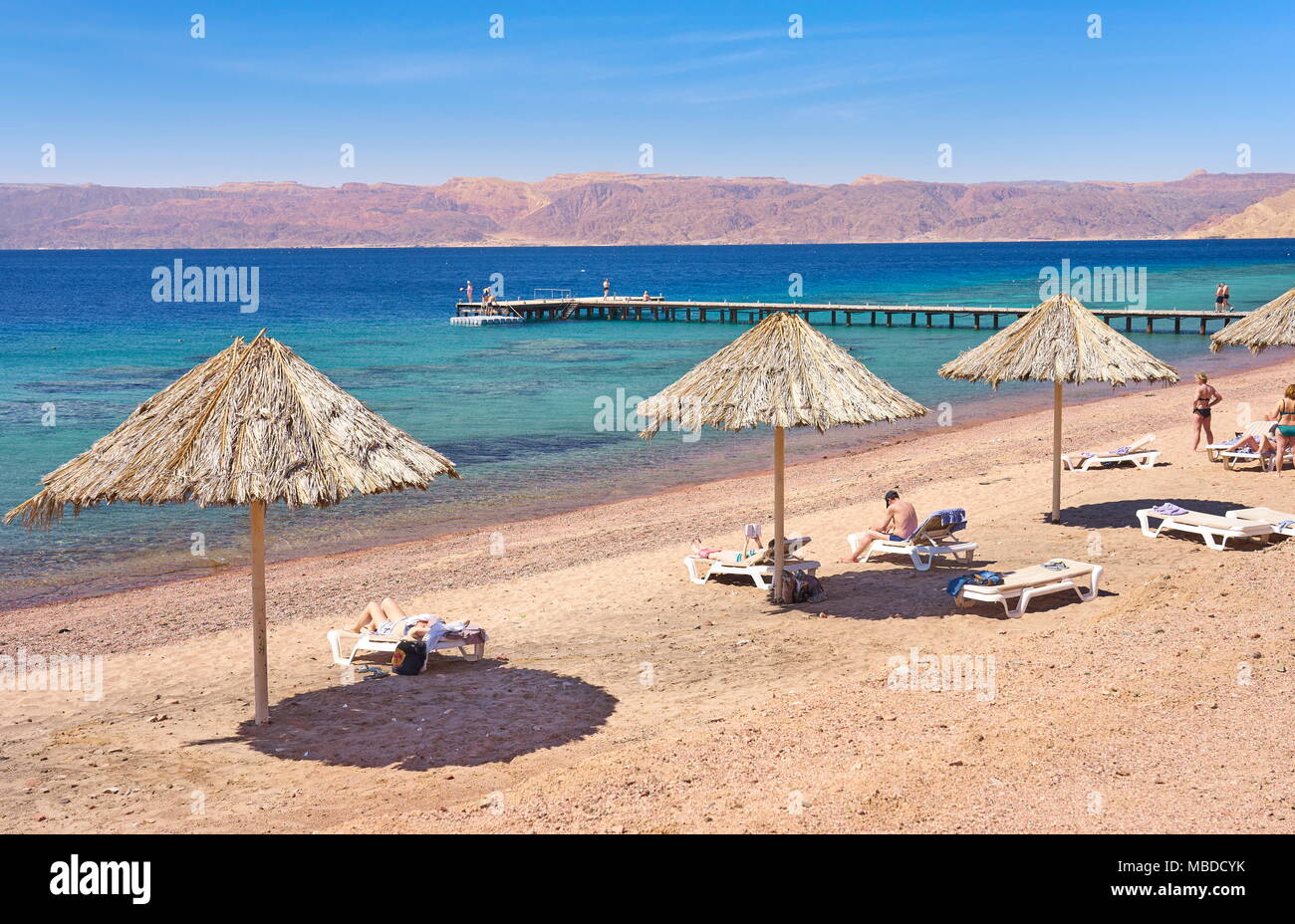 Beach resort Berenice, Aqaba, Jordanie Banque D'Images