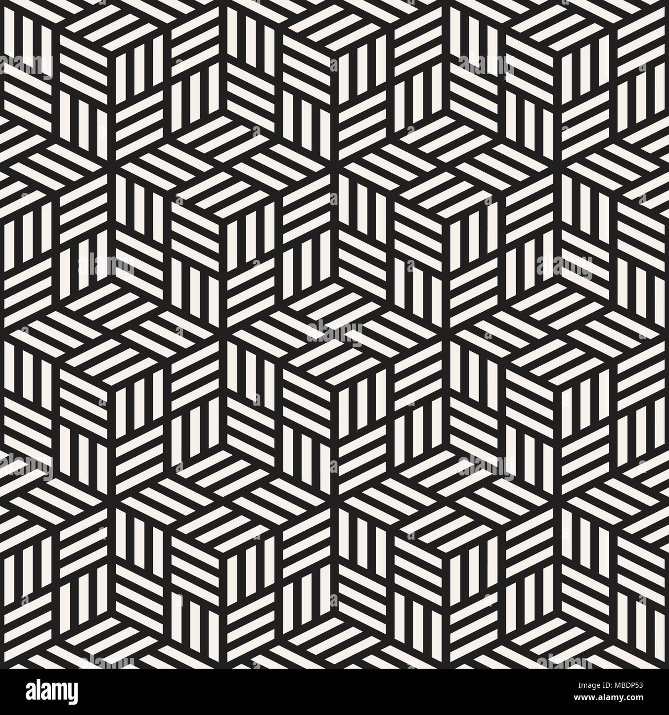 Seamless Vector abstract pattern. Lattice élégant moderne de texture. Répéter l'arrière-plan géométrique. Mosaïque avec les cubes de visages. Illustration de Vecteur