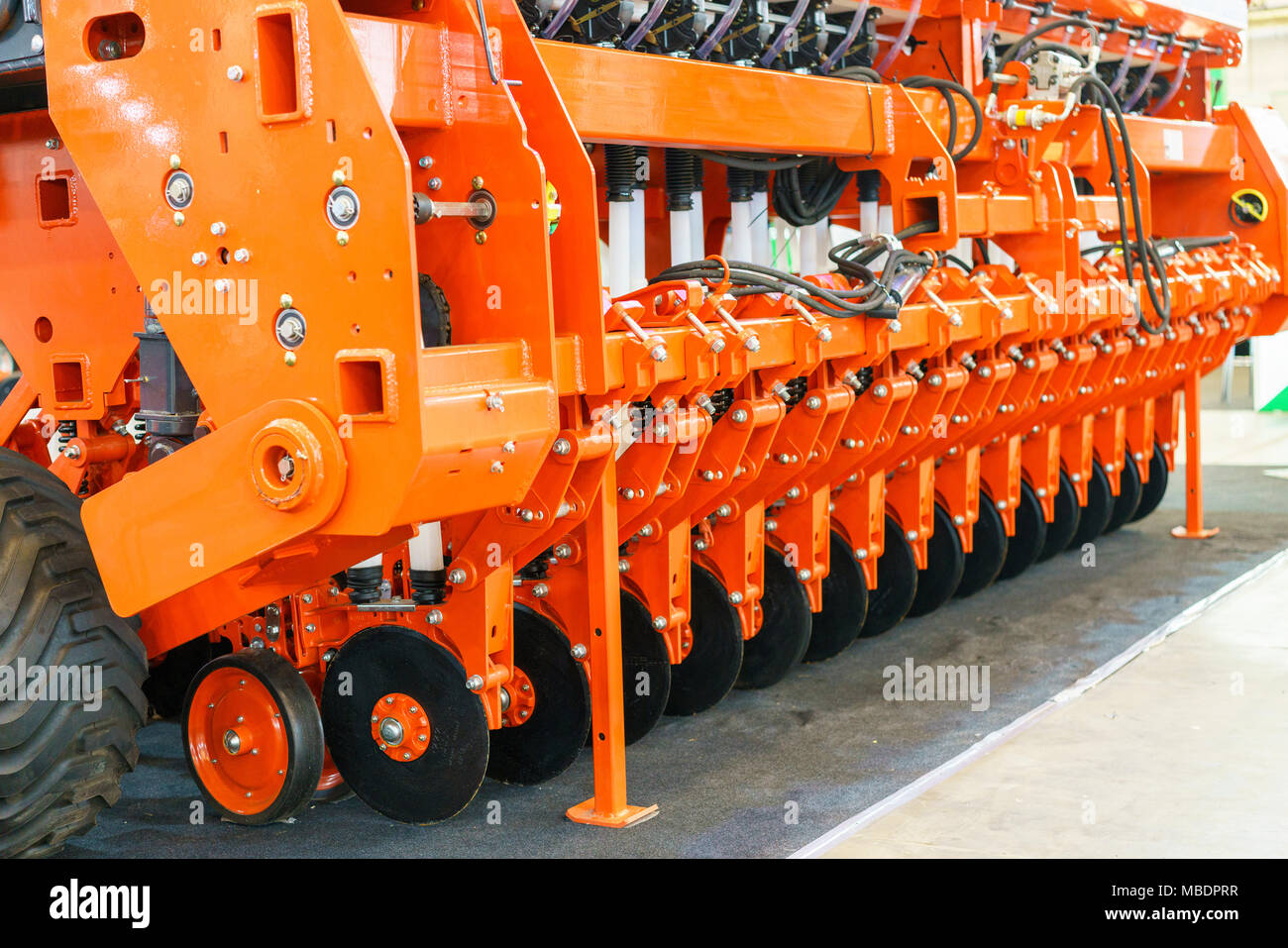 Les machines agricoles. Semoir à disques. Banque D'Images