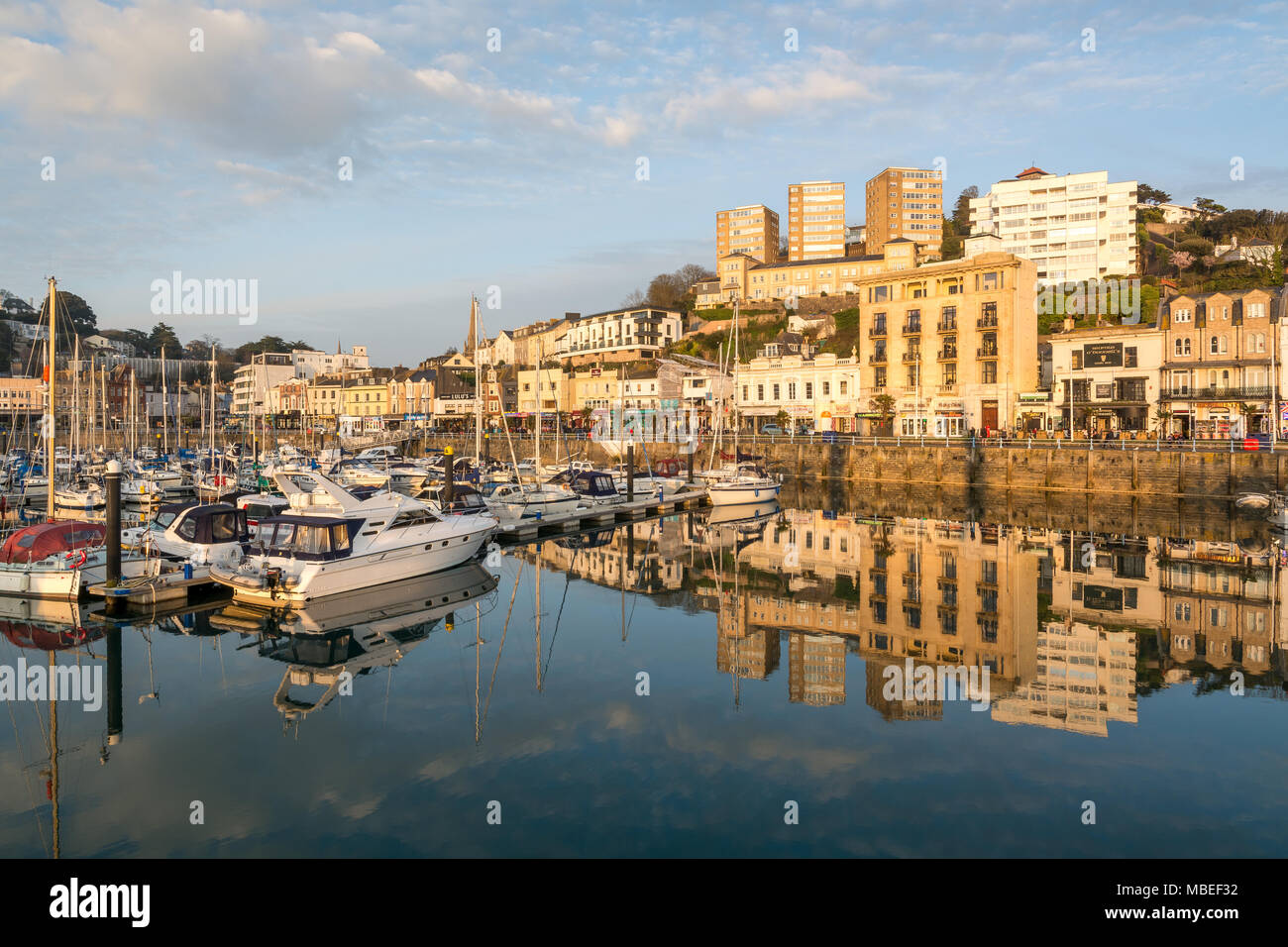 Le port de Torquay Réflexions Banque D'Images