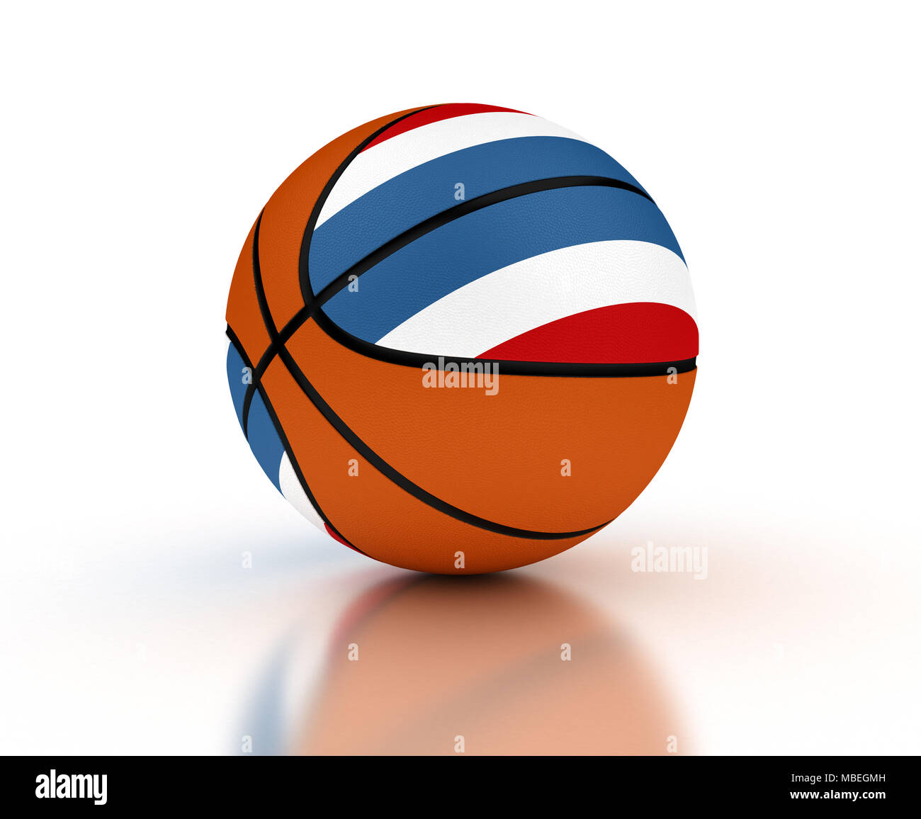 L'équipe de basket-ball Thai (isolated with clipping path) Banque D'Images