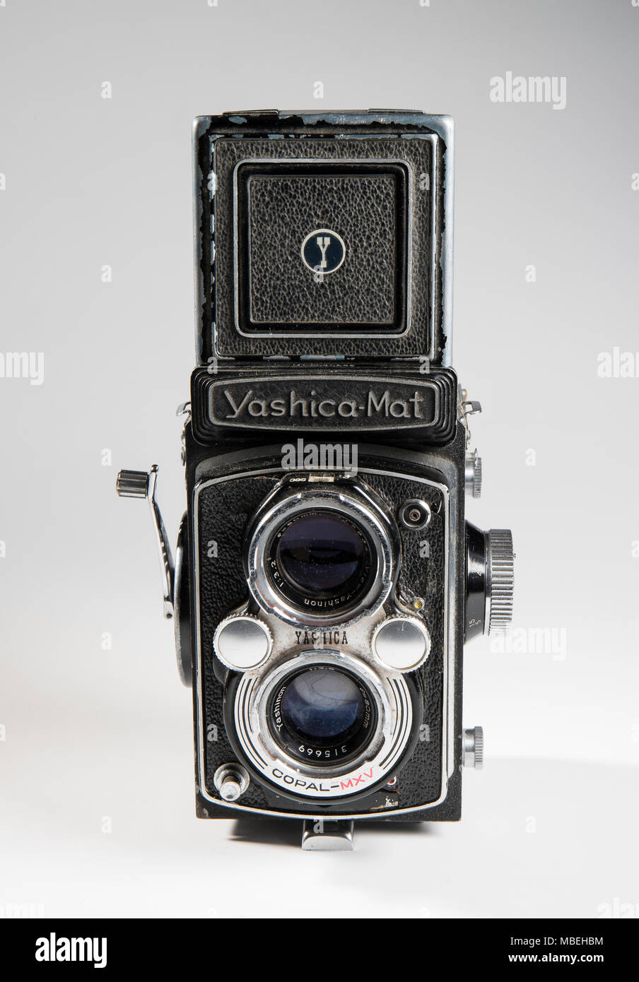 Yashica Mat Antique Reflex Bi-Objectif caméra Film roll des années 60 Banque D'Images