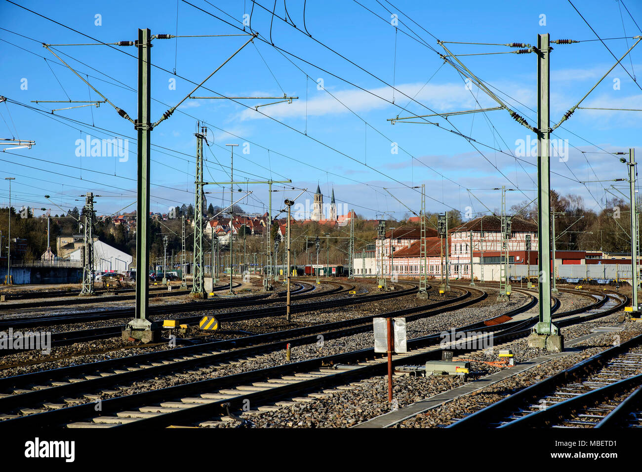 L'accès à la gare de Rottweil, Allemagne Banque D'Images