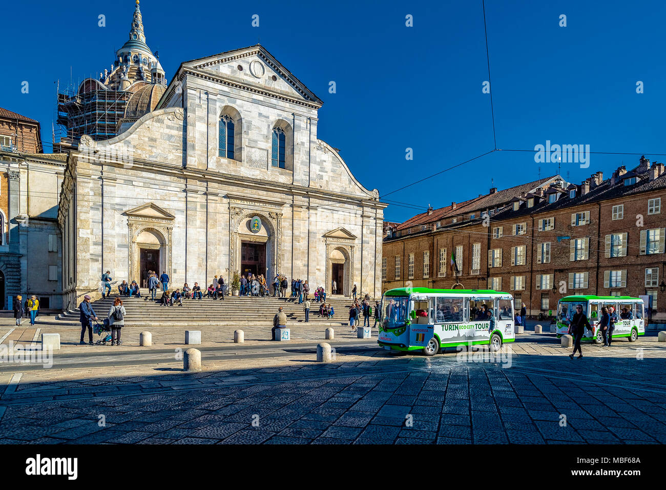 Italie Piémont Turin Piazza san giovanni la cathédrale Banque D'Images