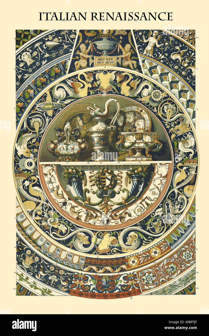 Ornement-Renaissance italienne Banque D'Images