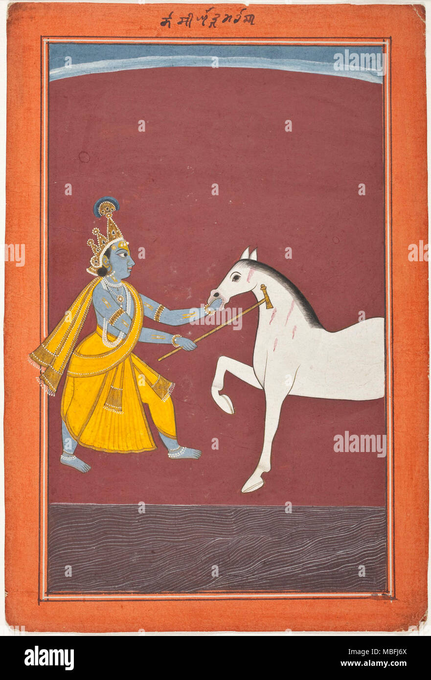Krishna détruit le démon cheval Keshi Banque D'Images