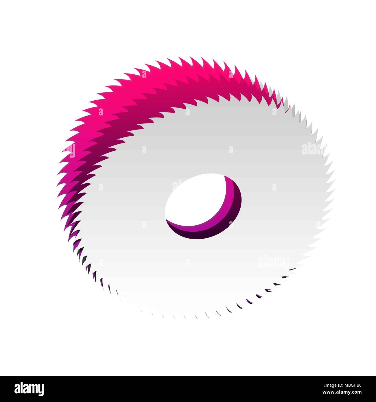 Vu signer. Vecteur. Papier détachable avec ombre à la couche sous-jacente avec violet magenta. Illustration de Vecteur