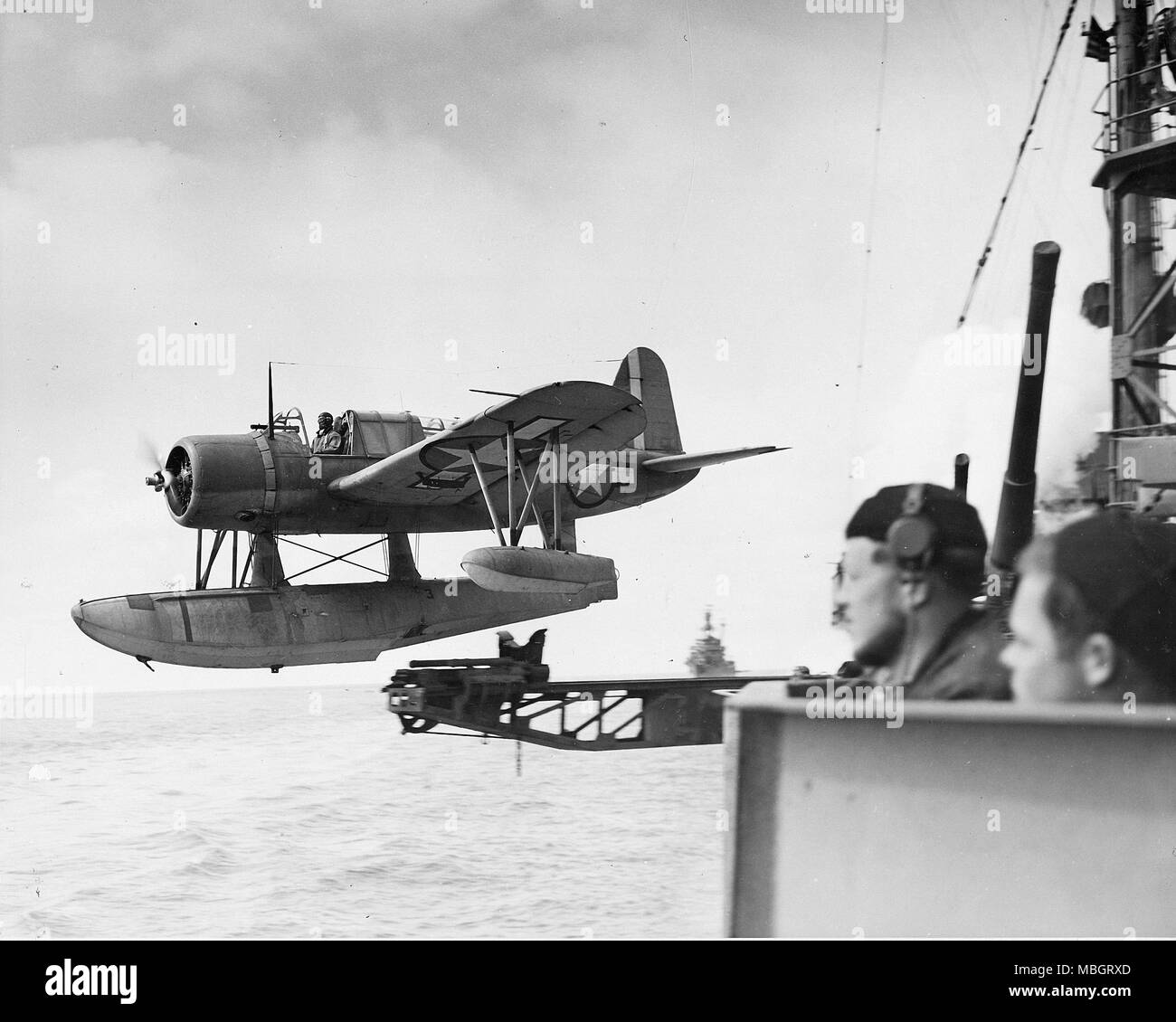 Cruiser catapulte dans les Aléoutiennes Banque D'Images