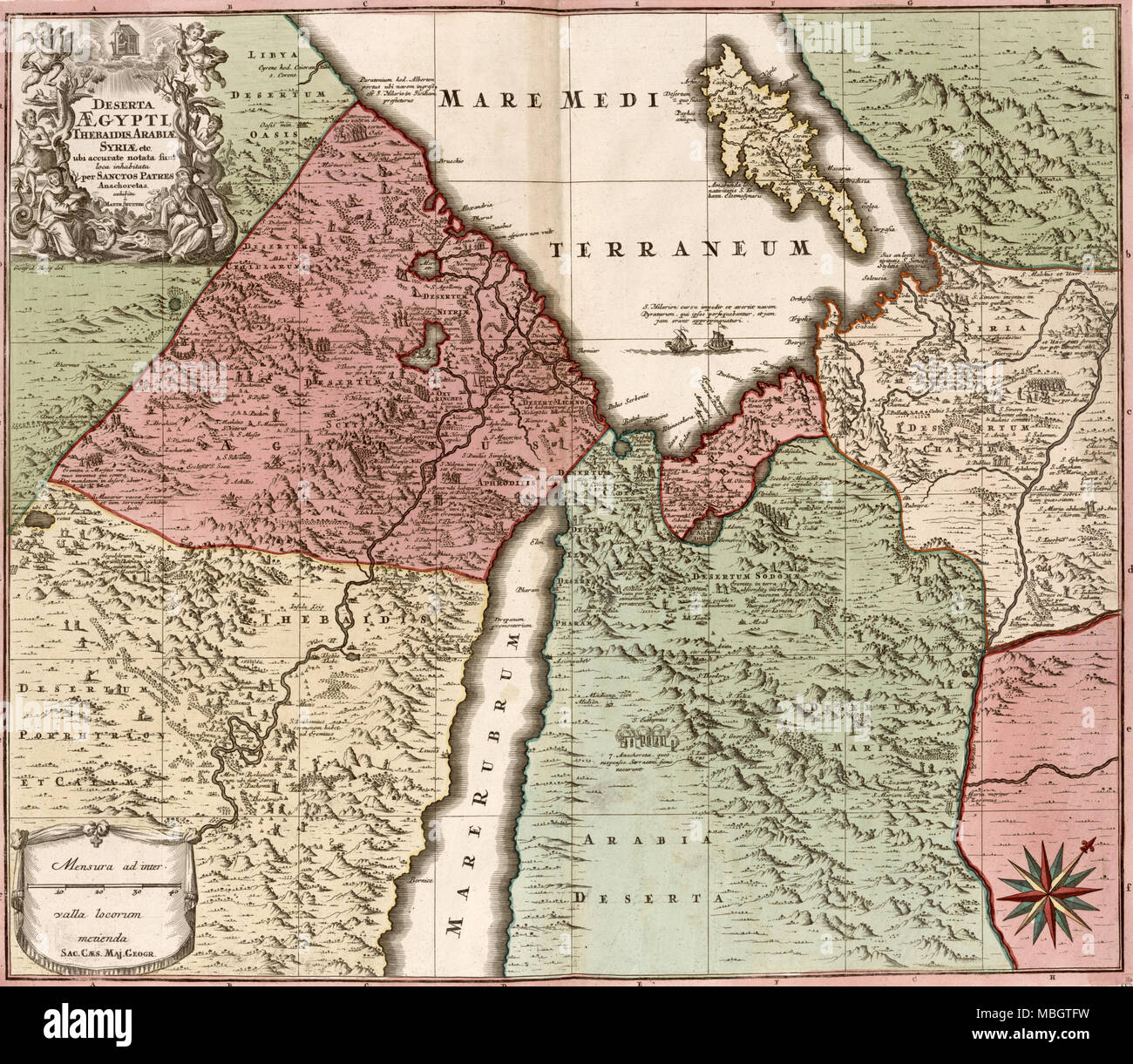 L'Egypte, la Syrie et l'Arabie - Années 1700 Banque D'Images